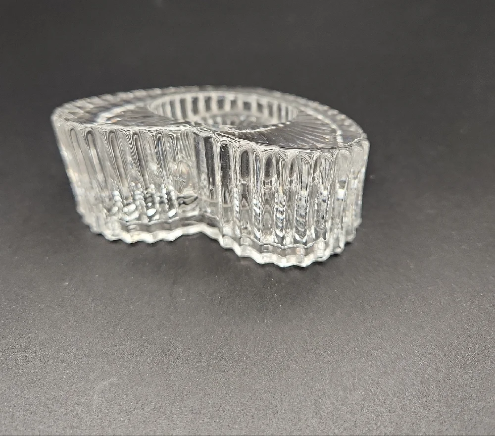 Partylite Crystal Heart Tea Light Holder Vintage